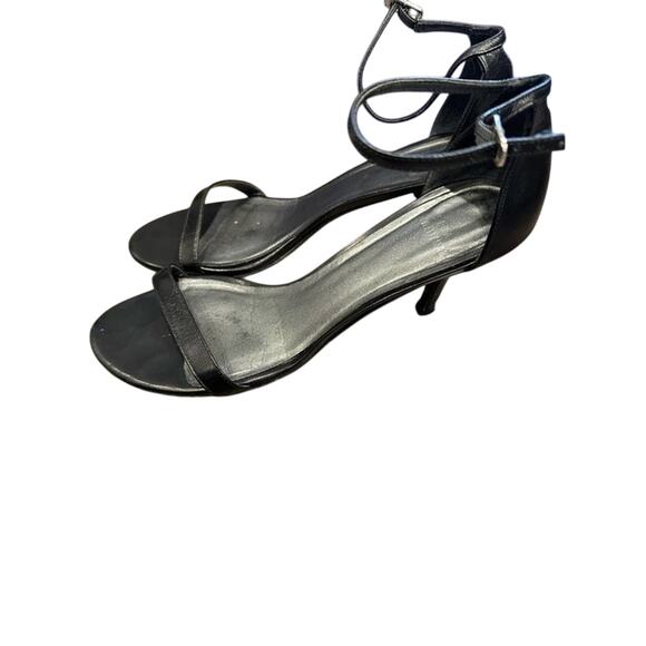 Stuart Weitzman Women’s 8.5 Black Open Toed High Heeled Shoes - Picture 5 of 9
